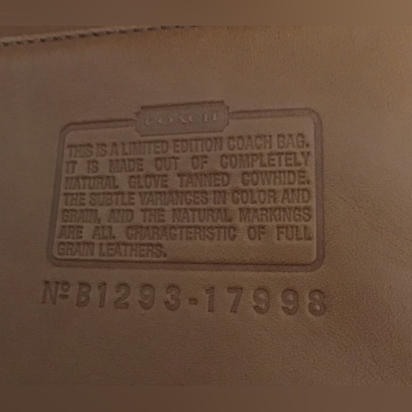 Coach hobo XL hand bag carmel leather euc vintage - Picture 2 of 5